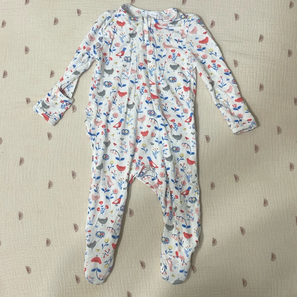 Angel Dear bamboo ruffle footie